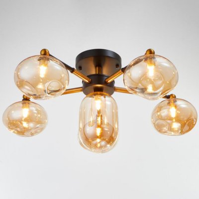 Люстра 670813/6 G9 40Вт черный-золото 61х61х25 см