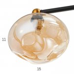 Люстра 670813/6 G9 40Вт черный-золото 61х61х25 см