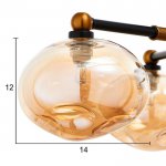 Люстра 670814/4 G9 40Вт черный-золото 55х55х25 см