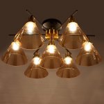 Люстра 670815/7 E27 40Вт черный-золото 72х72х27 см