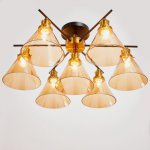 Люстра 670815/7 E27 40Вт черный-золото 72х72х27 см