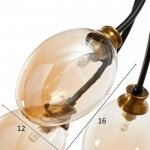 Люстра 670816/6 G9 40Вт черный-золото 50х50х47 см