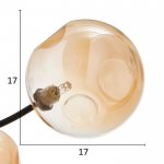 Люстра 670817/9 G9 40Вт черный-золото 100x100х28 см