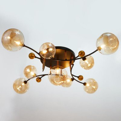 Люстра 670817/9 G9 40Вт черный-золото 100x100х28 см