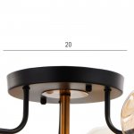 Люстра 670819/7 G9 40Вт черный-золото 70x70х28 см