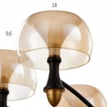 Люстра 670820/6 G9 40Вт черный-золото 60x60х102 см