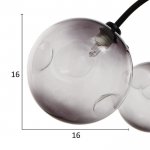 Люстра 670822/7 G9 40Вт черный-золото 55x55х28 см