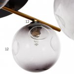 Люстра 670823/6 G9 40Вт черный-золото 65x65х25 см