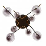 Люстра 670823/8 G9 40Вт черный-золото 90x90х25 см