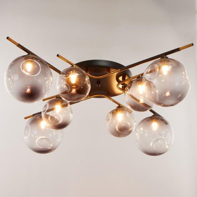 Люстра 670823/8 G9 40Вт черный-золото 90x90х25 см