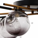 Люстра 670823/8 G9 40Вт черный-золото 90x90х25 см