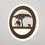 Бра 671205B/1 LED 24Вт 3000-4000К черный 22х3,5х22 см