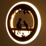 Бра 671214B/1 LED 24Вт 3000-4000К черный 22х3,5х22 см