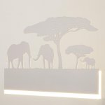 Бра 671221B/1 LED 16Вт 3000-4000К белый 38х4х22 см