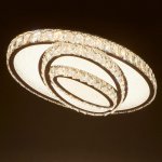 Люстра c ПДУ 9905672 LED 100Вт 3 режима диммер 3000-6000К хром 60х40х14 см