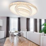 Люстра c ПДУ 9905672 LED 100Вт 3 режима диммер 3000-6000К хром 60х40х14 см