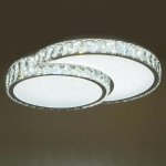 Люстра c ПДУ 9906672/2 LED 100Вт 3 режима диммер 3000-6000К хром 53х43х13 см