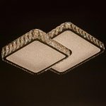 Люстра c ПДУ 9907672/2 LED 100Вт 3 режима диммер 3000-6000К хром 50х50х11 см