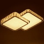 Люстра c ПДУ 9907672/2 LED 100Вт 3 режима диммер 3000-6000К хром 50х50х11 см