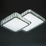 Люстра c ПДУ 9907672/2 LED 100Вт 3 режима диммер 3000-6000К хром 50х50х11 см