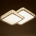 Люстра c ПДУ 9907672/2 LED 100Вт 3 режима диммер 3000-6000К хром 50х50х11 см