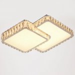 Люстра c ПДУ 9907672/2 LED 100Вт 3 режима диммер 3000-6000К хром 50х50х11 см