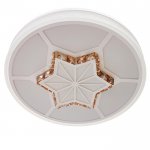 Светильник с ПДУ 670503N LED 105Вт 3 режима 3000-6000К диммер белый-хром 50х50х9 см