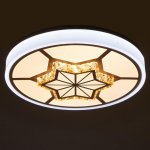 Светильник с ПДУ 670503N LED 105Вт 3 режима 3000-6000К диммер белый-хром 50х50х9 см