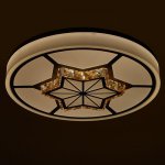 Светильник с ПДУ 670503N LED 105Вт 3 режима 3000-6000К диммер белый-хром 50х50х9 см