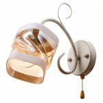 Бра 673104/1 E27 40Вт белый с золотой патиной 26х26х24 см