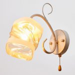 Бра 673104/1 E27 40Вт белый с золотой патиной 26х26х24 см