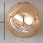 Люстра 673106/3 E27 40Вт кофе 54х14х32 см