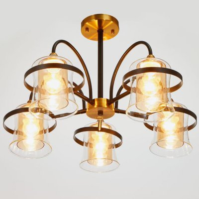 Люстра 673108/5 E27 40Вт бронза-черный 58х58х37 см