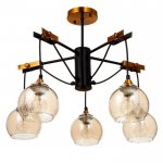 Люстра 673111/5 E27 40Вт бронза-черный 55х55х37 см