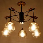 Люстра 673111/5 E27 40Вт бронза-черный 55х55х37 см