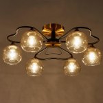 Люстра 673112/6 E27 40Вт бронза-черный 66х66х24 см