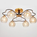 Люстра 673112/6 E27 40Вт бронза-черный 66х66х24 см