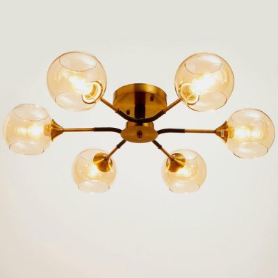 Люстра 673113/6 E27 40Вт бронза-черный 70х70х17 см