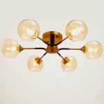 Люстра 673113/6 E27 40Вт бронза-черный 70х70х17 см