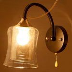 Бра 673117/1 E27 40Вт золото-черный 23х13х24,5 см