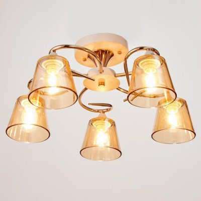 Люстра 673120/5 E27 40Вт белый-золото 45х45х21 см Люстра 673120/5 E27 40Вт белый-золото 45х45х21 см