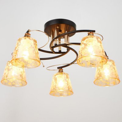 Люстра 673123/5 E27 40Вт черный-золото 55х55х27,5 см