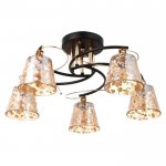 Люстра 673123/5 E27 40Вт черный-золото 55х55х27,5 см