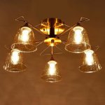 Люстра 673128/5 E27 40Вт бронза-черный 59х59х26 см