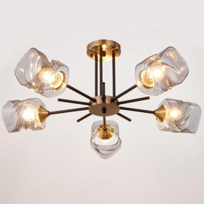 Люстра 673140/5 E27 40Вт черный-бронза 69х69х24 см