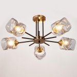 Люстра 673140/5 E27 40Вт черный-бронза 69х69х24 см