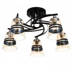 Люстра 673144/5 E27 40Вт черный-хром 53х53х29 см