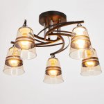 Люстра 673144/5 E27 40Вт черный-хром 53х53х29 см