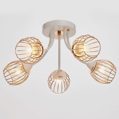 Люстра 673149/5 E27 40Вт белый-золото 54х54х23,5 см