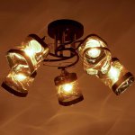 Люстра 673156/5 E27 40Вт черный-золото 57х57х28 см